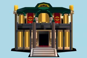Palace Front palace, castle, house, building, lowpoly, structure